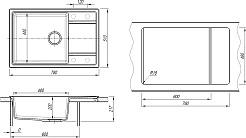 Florentina Мойка кухонная Липси 780 XL песочная – фотография-4