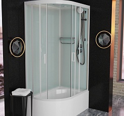 Frank Душевая кабина F412/2 R white с крышей – фотография-3