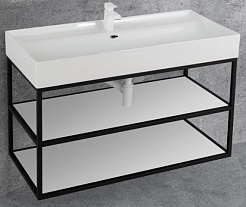 Cezares Каркас с раковиной двойной Cadro 120, раковина TECLA – фотография-1