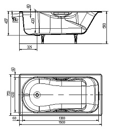 Универсал Ванна чугунная Сибирячка У 150x75 – фотография-4