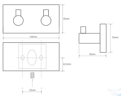 Bemeta Планка с двумя крючками Beta 132405202 – фотография-2