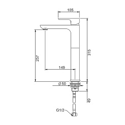 Gappo Смеситель для раковины G48-3 G1048-32 золотой сатин – фотография-4