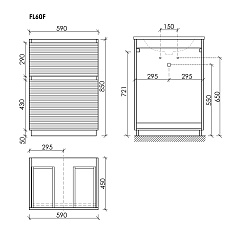 Sancos Тумба под раковину напольная Folk Floor 60 grey soft – фотография-5