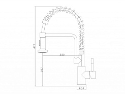 Zorg Смеситель для кухни с вытяжной лейкой "SZR-1069 RADA" – фотография-2