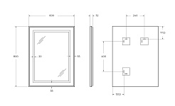 BelBagno Зеркало SPC-KRAFT-600-800-SENS-NERO – фотография-10