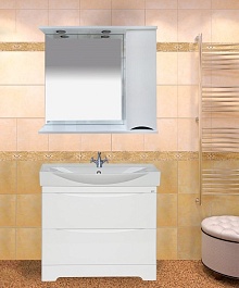 Misty Мебель для ванной Элвис 85 R напольная белая – фотография-11