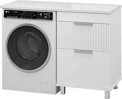 Brevita Тумба c раковиной Enfida 120 R под стиральную машину белая – фотография-2
