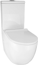 Azario Унитаз-компакт Corsa AZ-2062T безободковый с бачком с сиденьем микролифт белый – фотография-1