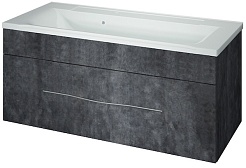 Какса-а Мебель для ванной Кристалл 100 серая – фотография-7