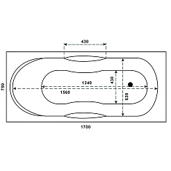 Relisan Eco Plus Акриловая ванна Мега 170х75 – фотография-2