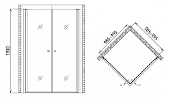 Gemy Душевой уголок New Rockcoco S03162C – фотография-4