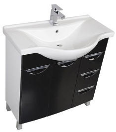 Aquanet Мебель для ванной "Асти 85" черная (178432) – фотография-6