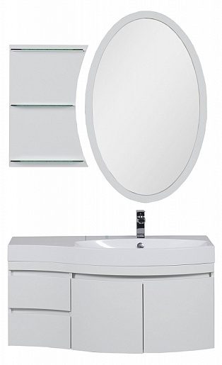 Aquanet Тумба с раковиной Опера 2-115 R белая (169654) – картинка-9