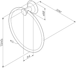 Am.Pm Полотенцедержатель кольцо Like A8034400 – фотография-2