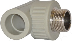 ФД Пласт 1116 Тройник PPR серый комби. НР 32 х 3/4" (416394) – фотография-3