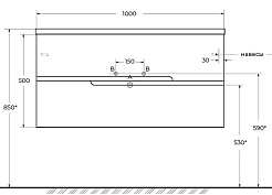 Cezares Тумба с раковиной Duet-N 100 подвесная CZR-8095-100 фисташковый софт – фотография-4
