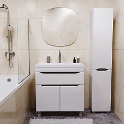 Mixline Шкаф пенал Лайн 35 белый – фотография-3