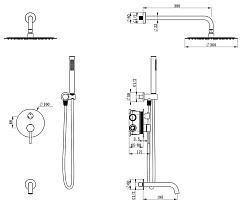 Oliveeka Душевой комплект Y OL-88939017-BG золотой матовый – фотография-2