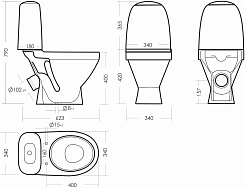 Sanita Унитаз-компакт Виктория эконом 412954 – фотография-6