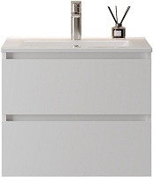 Teymi Тумба с раковиной Laina 60 подвесная белая матовая