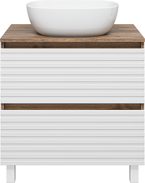 Brevita Тумба под раковину Dakota 70 дуб галифакс олово/белая – фотография-1