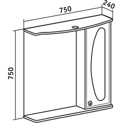 Runo Зеркало-шкаф для ванной Линда Люкс 75 – фотография-2