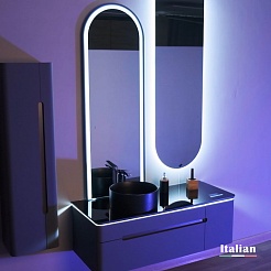 Jorno Тумба с раковиной Shine 120 антрацит Shi.01.120/P/A подвесная – фотография-4