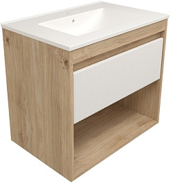 Teymi Фасад для тумбы Vitra 70 Волна белый – фотография-3