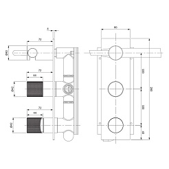 Omnires Смеситель для ванны и душа CT8035/1CR (хром) скрытого монтажа – фотография-2
