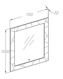  Мебель для ванной Луиджи 70 белый матовый – фотография-3