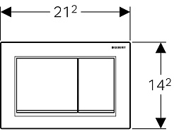 Geberit Кнопка смыва Omega 30 115.080.KM.1 черная, хром – фотография-2