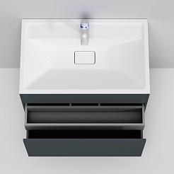 Am.Pm Тумба с раковиной Inspire 2.0 100 графит матовый – фотография-11