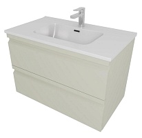 Aquatek Тумба с раковиной Вега 60 подвесная шалфей зеленый