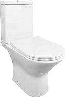 Azario Унитаз-компакт Fretta AZ-1223 безободковый с бачком с сиденьем микролифт белый