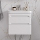 Equil Тумба с раковиной Nice 70 2 ящика подвесная белая – картинка-16