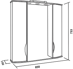 Bas Зеркало-шкаф Опера 85 – фотография-2