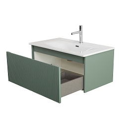 BelBagno Тумба под раковину Uno 80 с 1 ящиком подвесная Еловый матовый – фотография-9