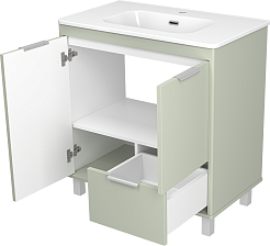 Brevita Тумба с раковиной Risacca Pistachio 80 фисташковый – фотография-6