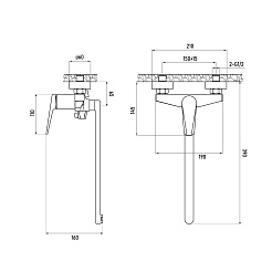 Tokito Смеситель для ванны KIN брашированное золото TOK-KIN-1015 – фотография-5