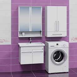 СанТа Тумба с раковиной Вегас 70 подвесная белая – фотография-9