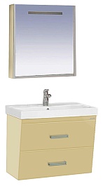 Misty Мебель для ванной Джулия QVATRO 75 конус бежевая – фотография-1