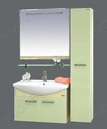 Misty Мебель для ванной Джулия 75 подвесная бежевая – фотография-5