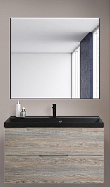 BelBagno Мебель для ванной Vittoria 100 подвесная Pino с раковиной BB1000/450-LV-ART-AST-NERO – фотография-1
