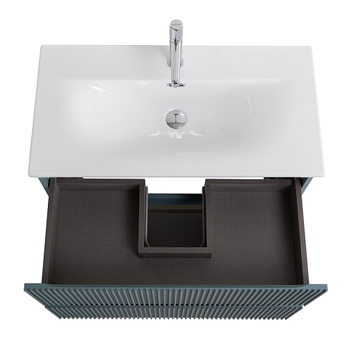 BelBagno Тумба с раковиной Uno mini 80 подвесная Голубой матовый с раковиной BB-8099-3-80 – картинка-7