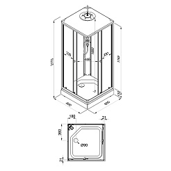 Triton Душевая кабина Вельвет-К 80/80 А Щ0000071050 – фотография-8