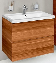 Am.Pm Мебель для ванной Gem 75 орех с 2 ящиками – фотография-5