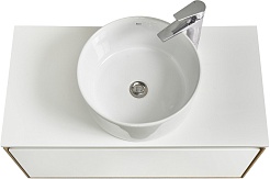 Акватон Тумба под раковину Либерти 90 белая/дуб эльвезия – фотография-9