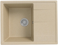 Teymi Мойка кухонная Hanna Smart 62 кварцевая бежевая матовая – фотография-1