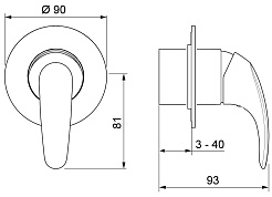 Oras Смеситель Polara 1487 для душа – фотография-2