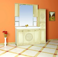 Misty Мебель для ванной Olimpia Lux 105 бежевая патина – фотография-2